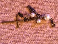 Antique brass cross jewelry adnorment 202//152